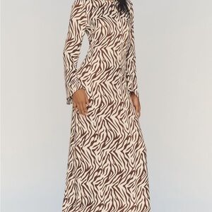 Anthropologie Zebra Maxi Dress